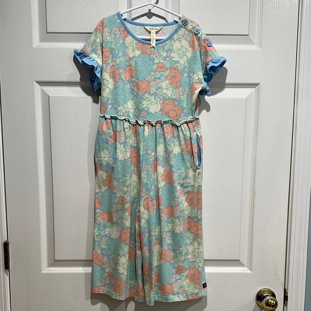 Matilda Jane Floral Kids Romper in Blue and Pink